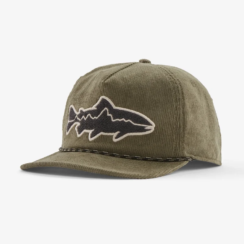 heavy-duty ice fishing sleds Patagonia Fly Catcher Hat - Fitz Roy Trout: Basin Green
