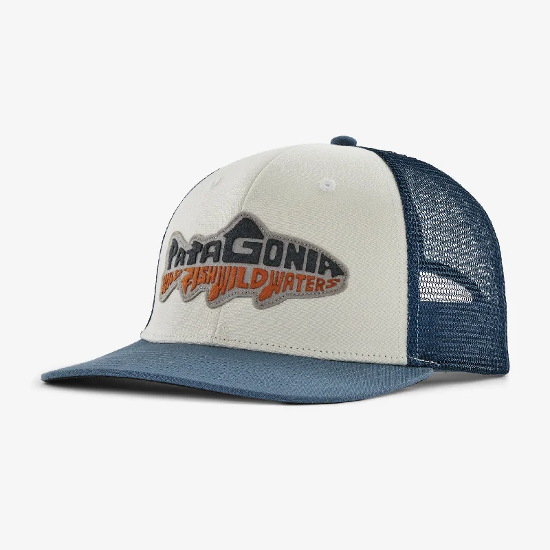 waterproof UV-resistant fishing neck gaiters Patagonia Take a Stand Trucker Hat - Wild Waterline/Utility Blue waterproof UV-resistant fishing neck gaiters Patagonia Take a Stand Trucker Hat - Wild Waterline/Utility Blue