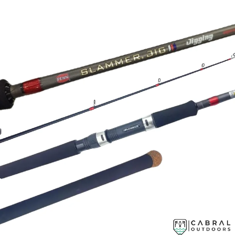 night fishing glow stick bobbers Penn Slammer 6.6ft-7.3ft Jig Popping Rod