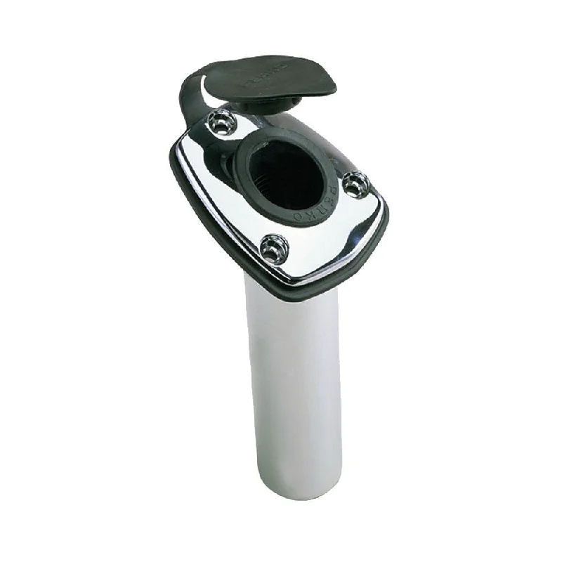 retractable ice fishing rods Perko Fishing Rod Holder - 65 degree Angled Flush Mount - Chrome Plated Zinc