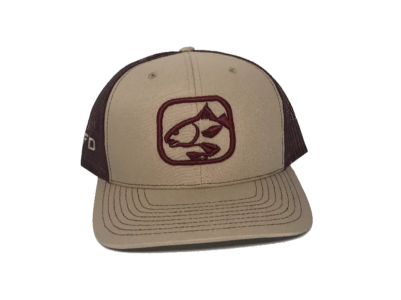 Khaki/Maroon