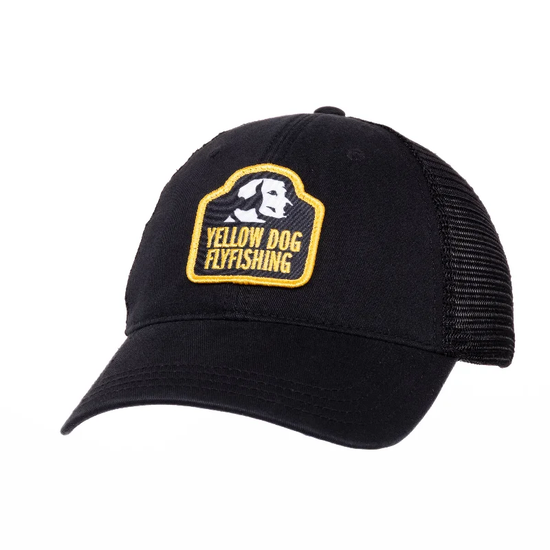 tournament-grade crankbaits for bass Yellow Dog Trucker Hat - Black