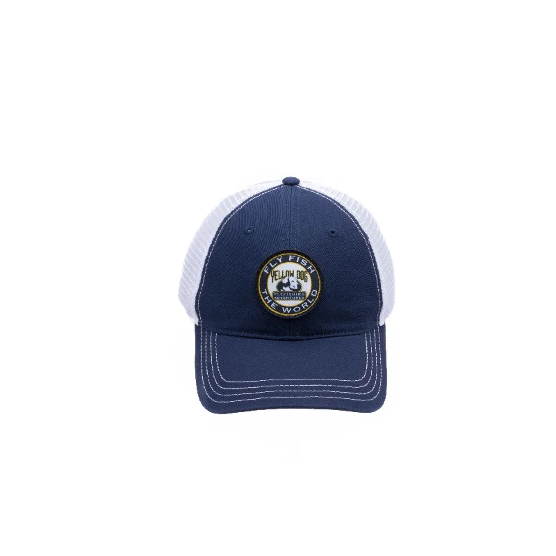 best waterproof baitcasting reels Yellow Dog Trucker Navy/White FFTW Logo