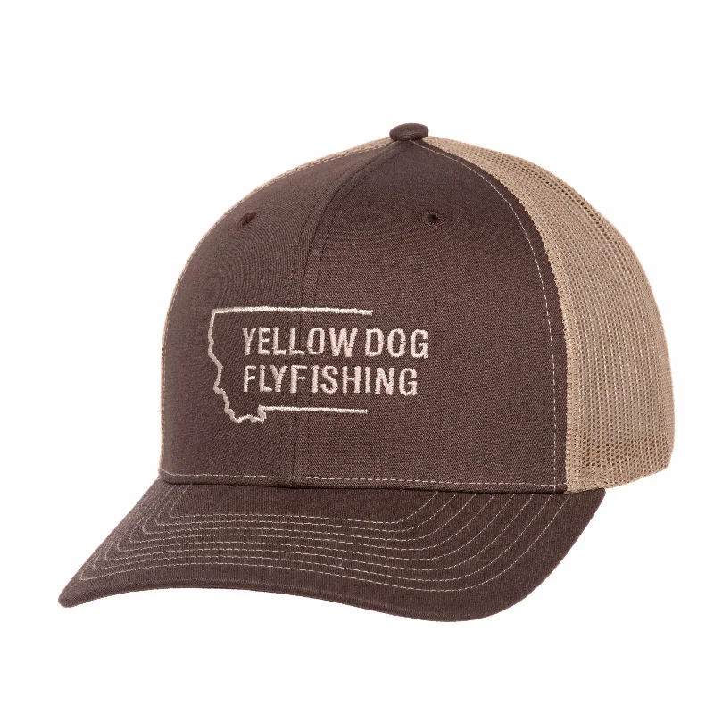 premium tungsten fishing jigs Yellow Dog Flyfishing Montana Trucker - Brown/Khaki