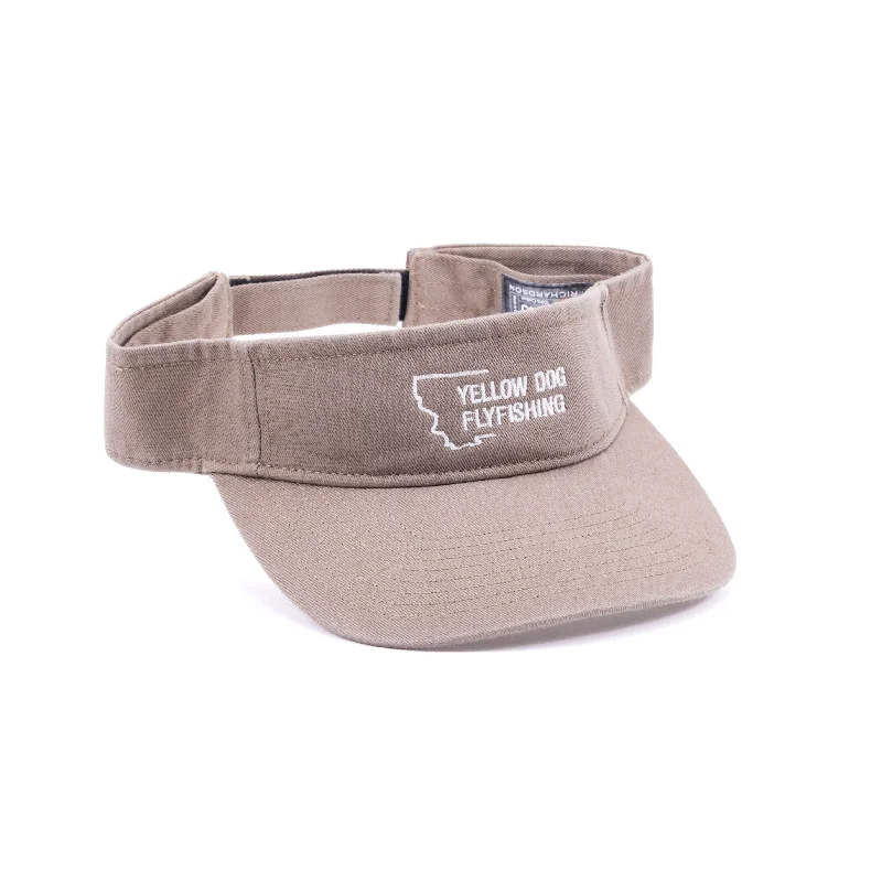 premium fly fishing leaders pre-looped Yellow Dog Visor MT Crescent Logo Solid Driftwood