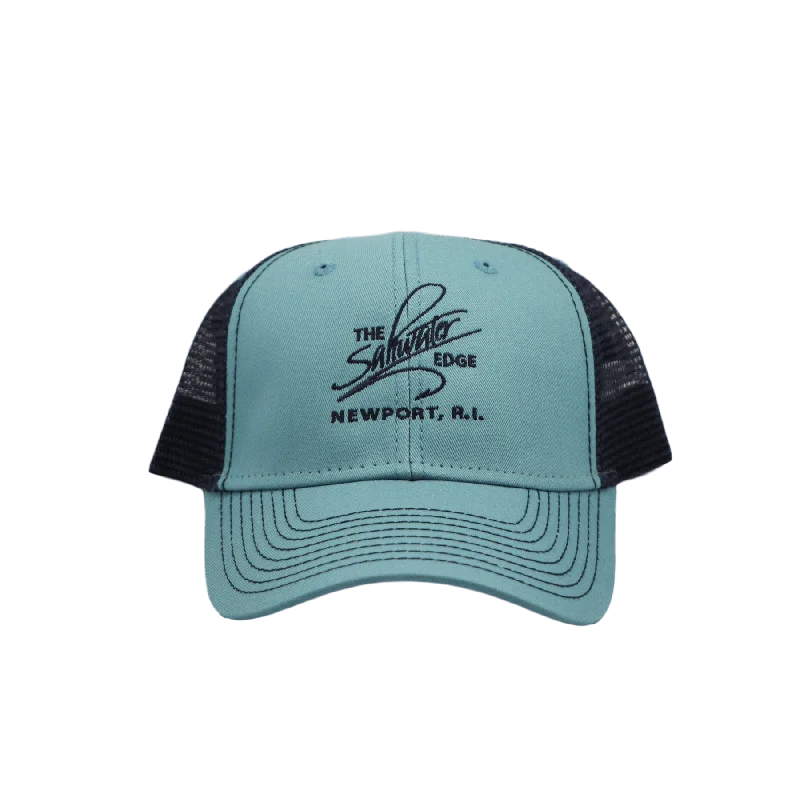 premium fly fishing flies Saltwater Edge Logo Sideline Trucker Hat