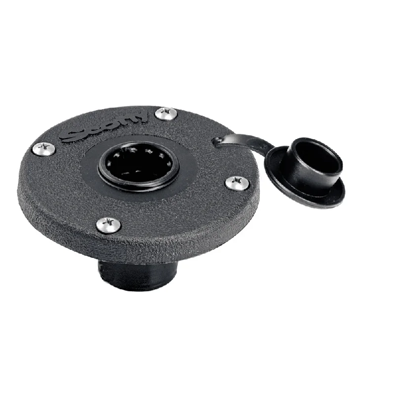 best high-drag power baitcasters Scotty 344 Round Flush Deck Mount [344-BK]