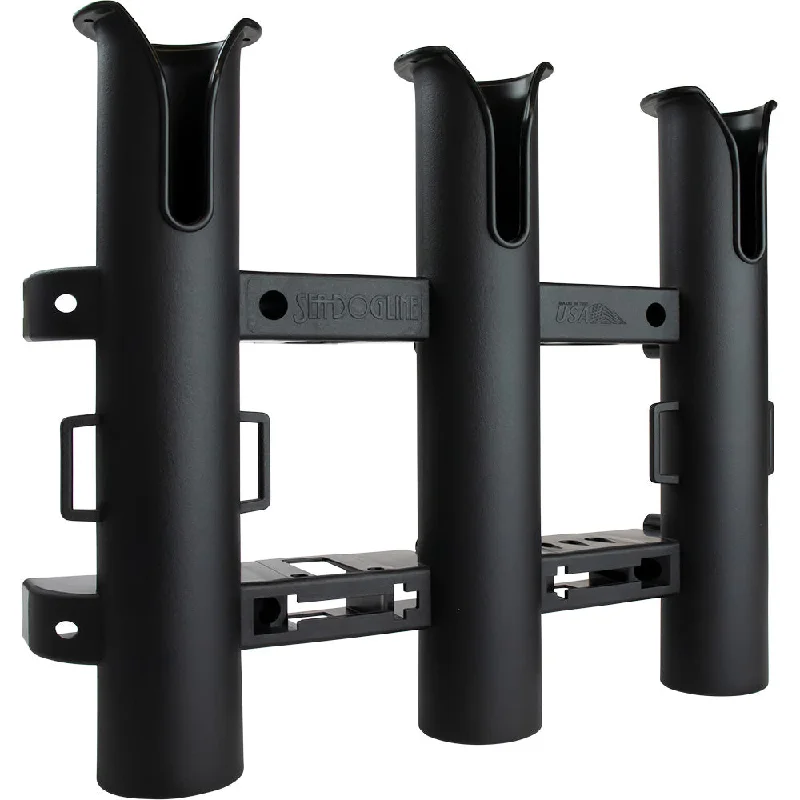 automatic fishing line spoolers Sea-Dog Triple Threat Three Pole Rod Holder - Black