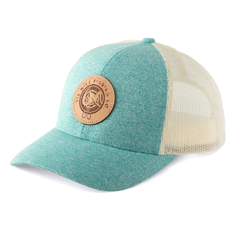 lightweight chest packs for fly fishing Six Mile Fishing Co. Leather Patch Hat - Heather Aqua lightweight chest packs for fly fishing Six Mile Fishing Co. Leather Patch Hat - Heather Aqua