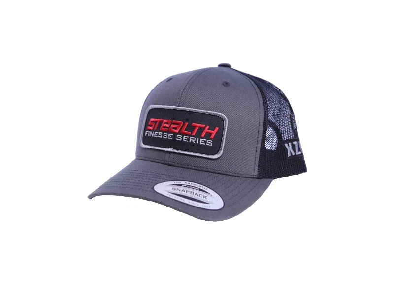 floating fish grip tool Stealth Finesse Series Trucker Hat - Charcoal Black