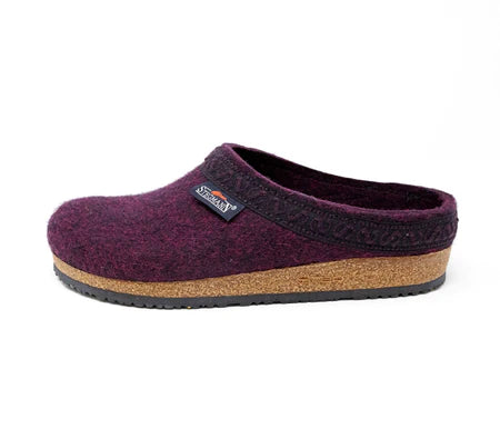 STEGMANN ORIGINAL 108 WOOL CLOG - DARK MAGENTA - WOMEN'S