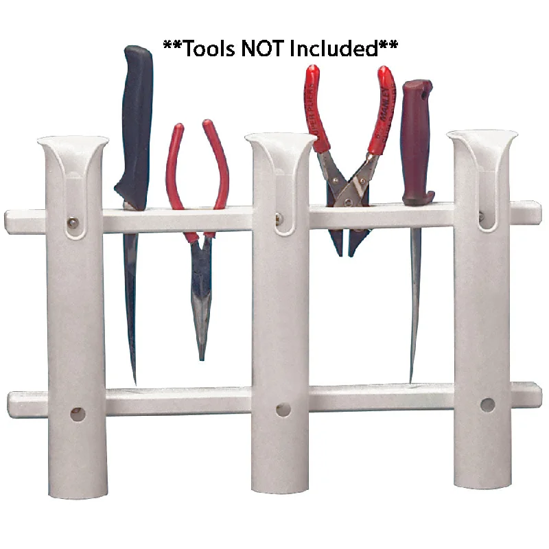 spinning reels for beginners TACO 3-Rod Poly Rod Rack - White [P03-063W]