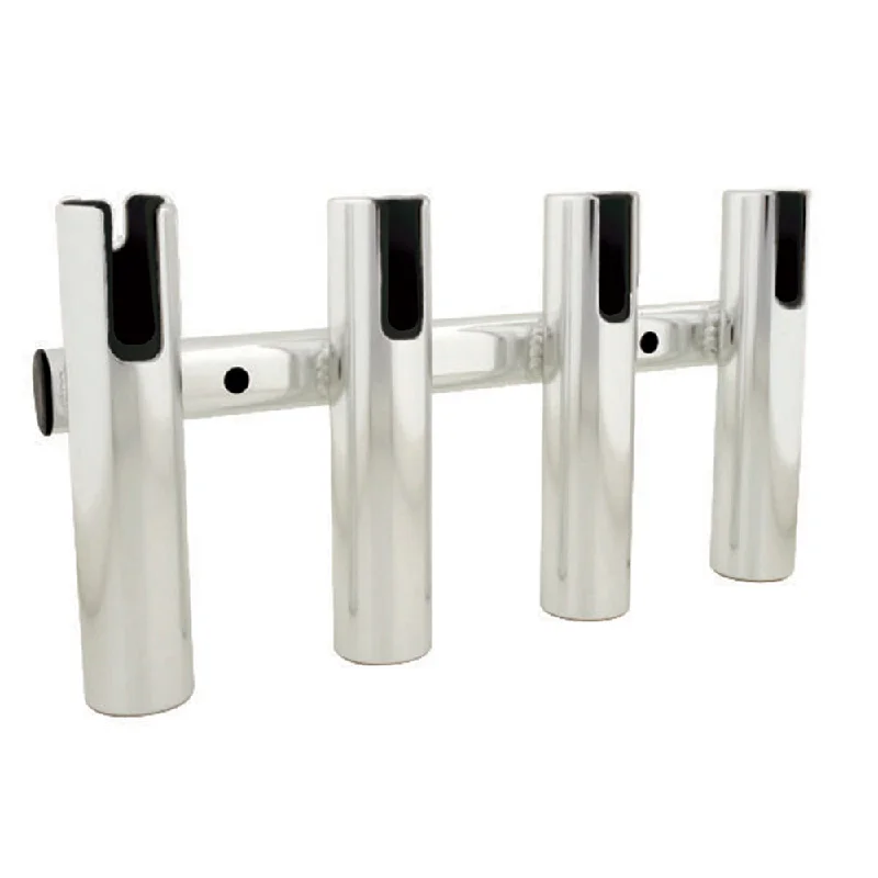 waterproof fishing maps and guides TACO 4-Rod Holder Rack - Brushed Aluminum
