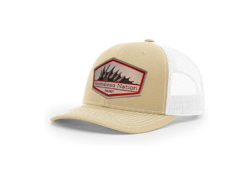 premium deep-drop fishing weights Tan / White Sheepshead Nation Hat
