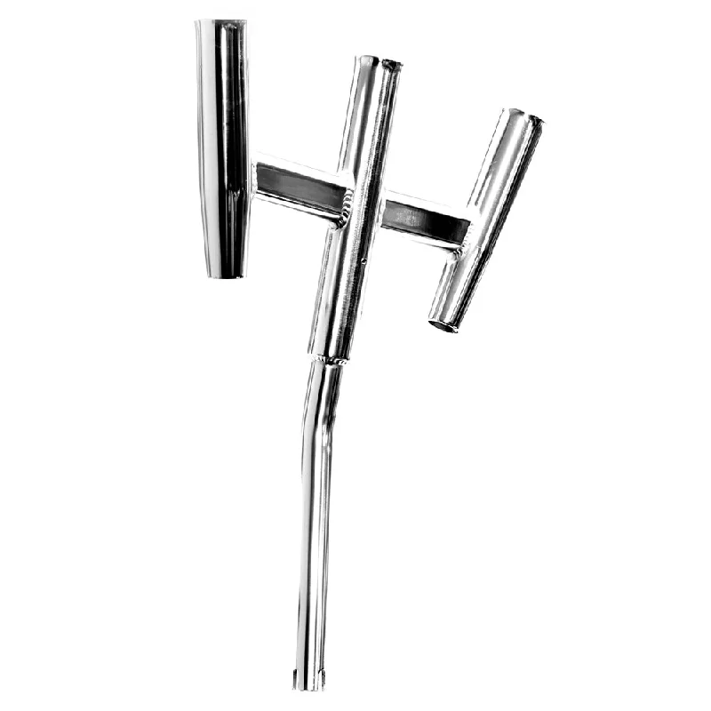 freshwater fishing guidebook Tigress Triple Aluminum Kite Rod Holder - Bent Butt - Polished freshwater fishing guidebook Tigress Triple Aluminum Kite Rod Holder - Bent Butt - Polished
