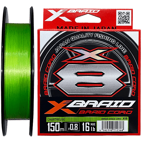 surf fishing rod and reel combos YGK X-Braid Cord X8 Braided Line | 150Mt / 164Yd | Chartreuse |
