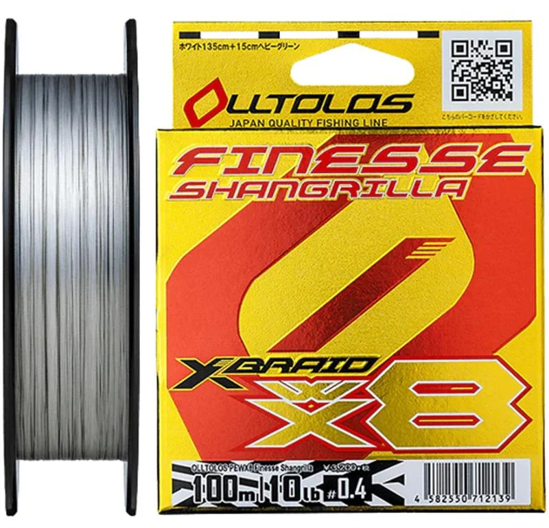 retractable ice fishing rods YGK X Braid Olltolos PE Wx8 Finesse Shangrilla Multi Colour Braid 100m Rolls