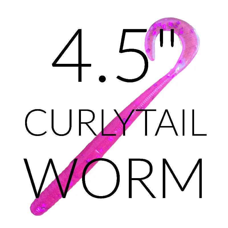 best drop shot rods for finesse fishing 4.5" Curlytail WORM, 10 pack