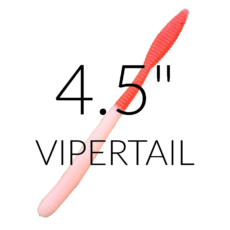 tournament-grade bass fishing gear 4.5" Viper Tail Worm, 10 pack