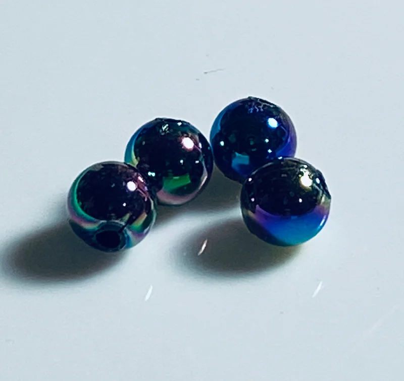 compact fly fishing rod storage 6mm Black Multicolor Beads