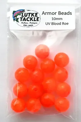 saltwater spinning reels with high drag Armor Beads 10mm U.V. Blood Roe