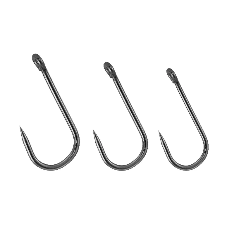 lightweight telescoping ice fishing rods Dr.Fish 50pcs Eyed Barbless Hooks