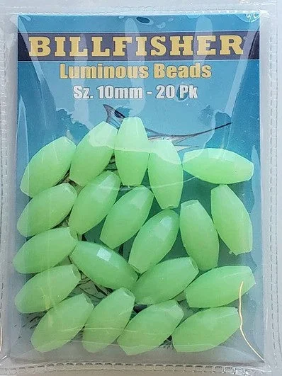 tungsten ice fishing jigs Billfisher 10mm Glow Beads