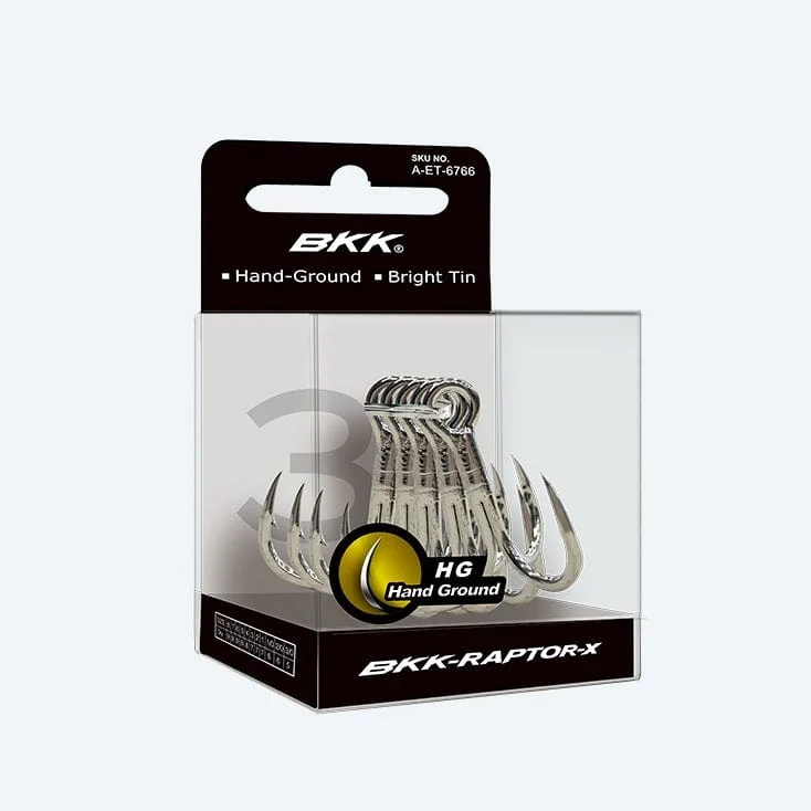 tungsten ice fishing jigs BKK Raptor-X Treble Hooks