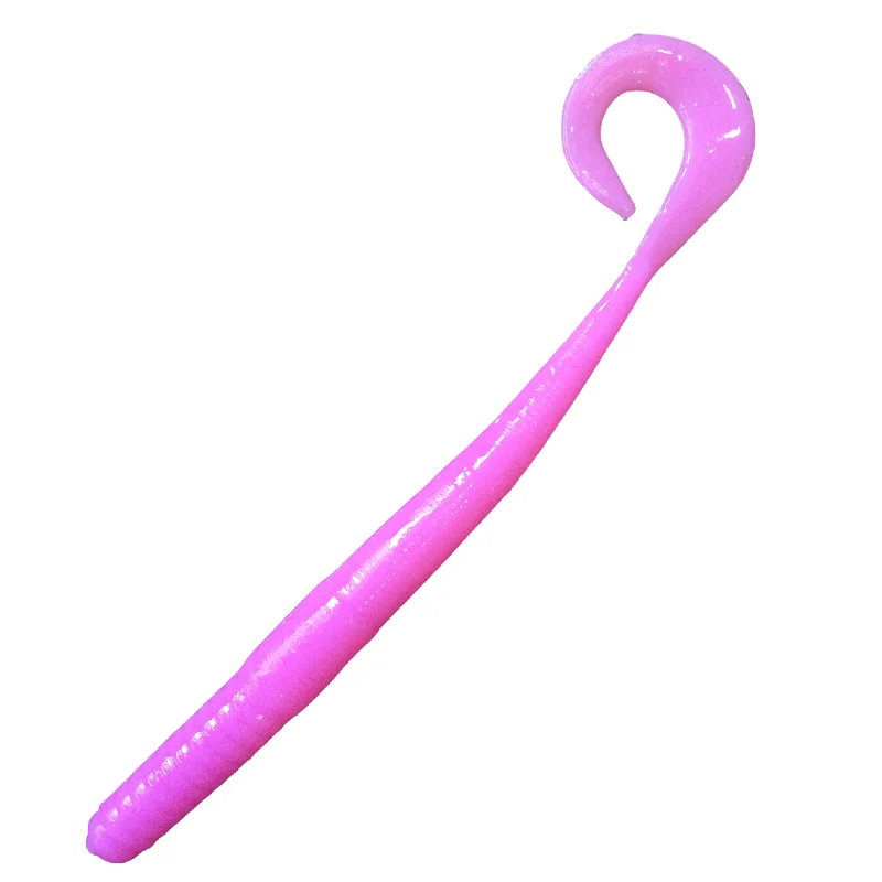 extra-large insulated fish coolers Classic Pink 10 pack- Curlytail Worm 4.5"