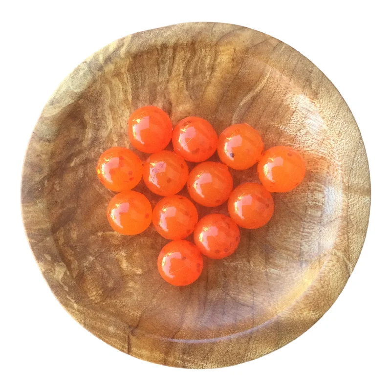 extra-long casting rods for surf fishing Clear Orange Speckle Soft Plastic Bead Eggs