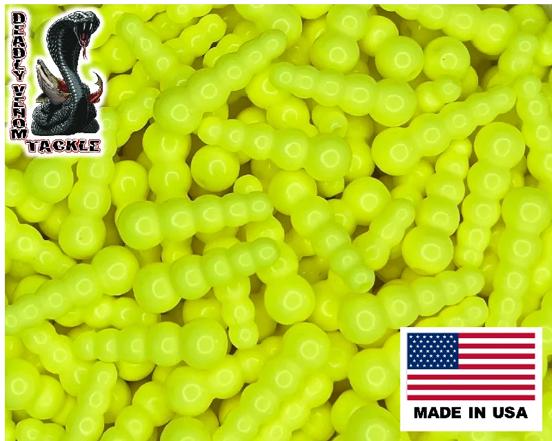 best fishing tackle storage crates OPAQUE CHARTREUSE STACK BEADS 10 Pcs