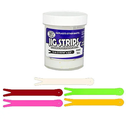 Ugly Stik fishing rods best deals Fat Cow Jig Strips Fork Tail 3 15/16" - 12 ct - Squid Scented Ugly Stik fishing rods best deals Fat Cow Jig Strips Fork Tail 3 15/16" - 12 ct - Squid Scented