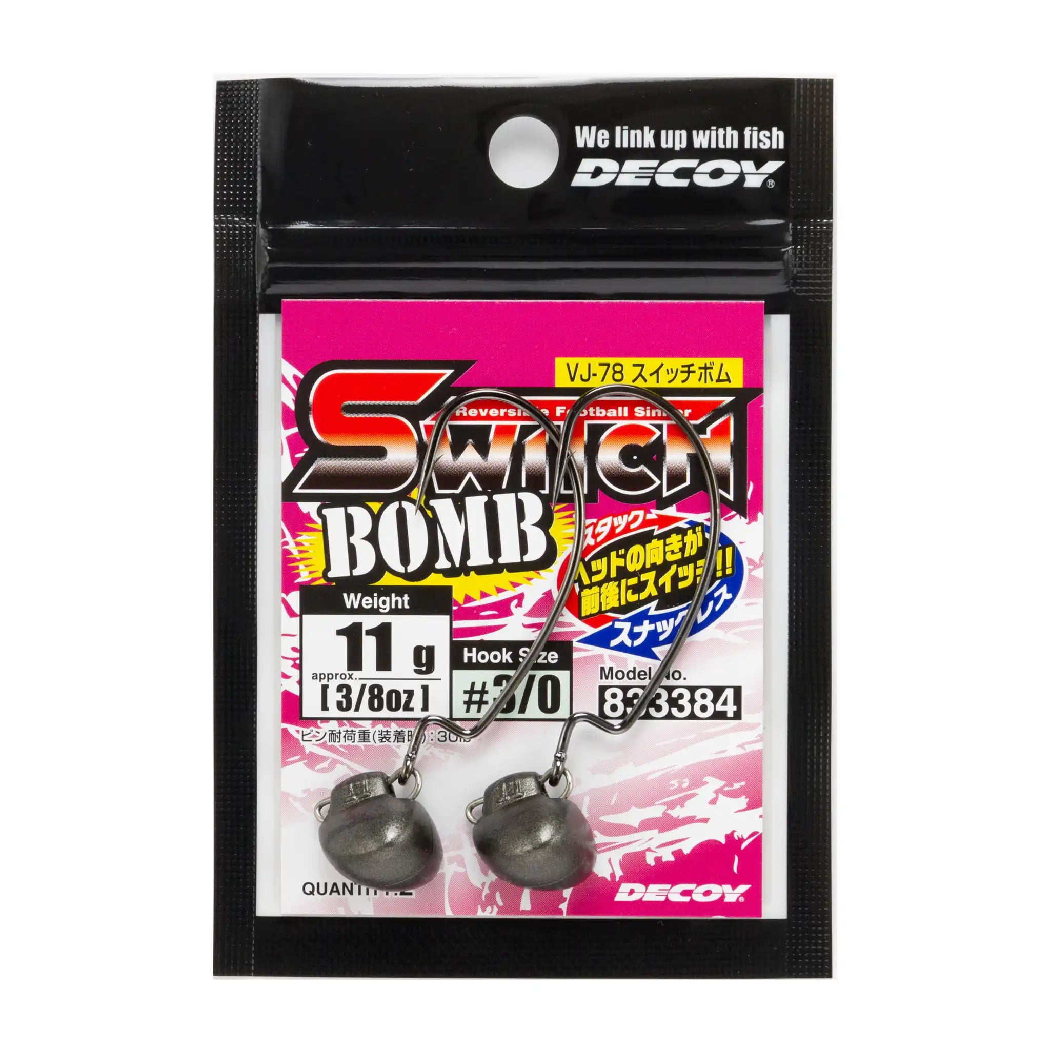 top-rated casting nets for baitfish Decoy VJ-78 Switch Bomb Swing Jig Heads 2pk