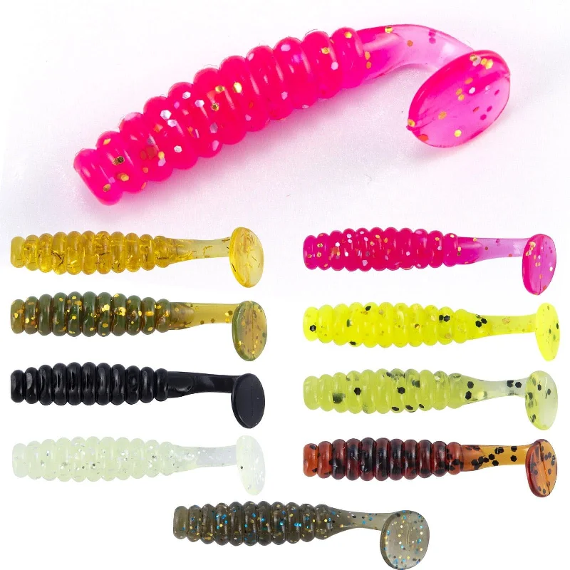 night fishing boat lights waterproof Dr.Fish 10 pcs Paddle Tail Soft Baits 1-1/2''