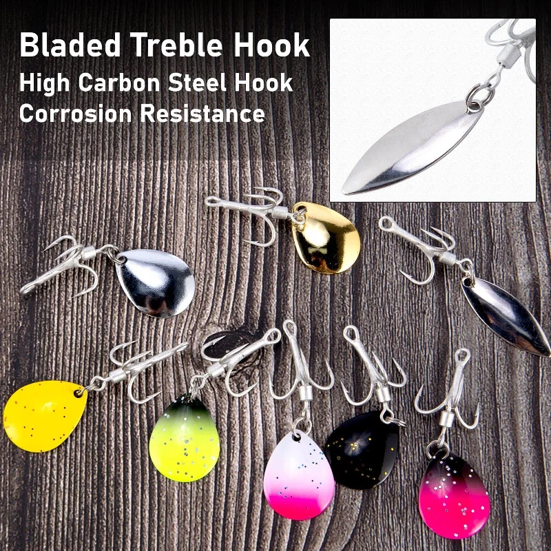carp fishing bait boilies Dr.Fish10pcs Fishing Blade Spinner Hooks Fishing Lures