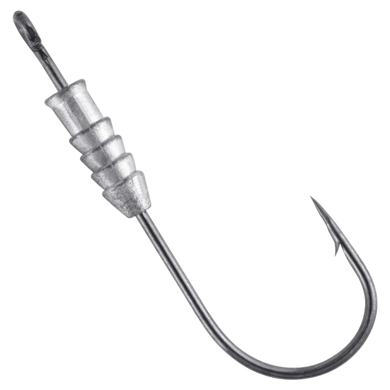 offshore fishing rods heavy duty Dr.Fish 20pcs Fishing Weighted Worm Hooks (0.075oz-1/4oz)