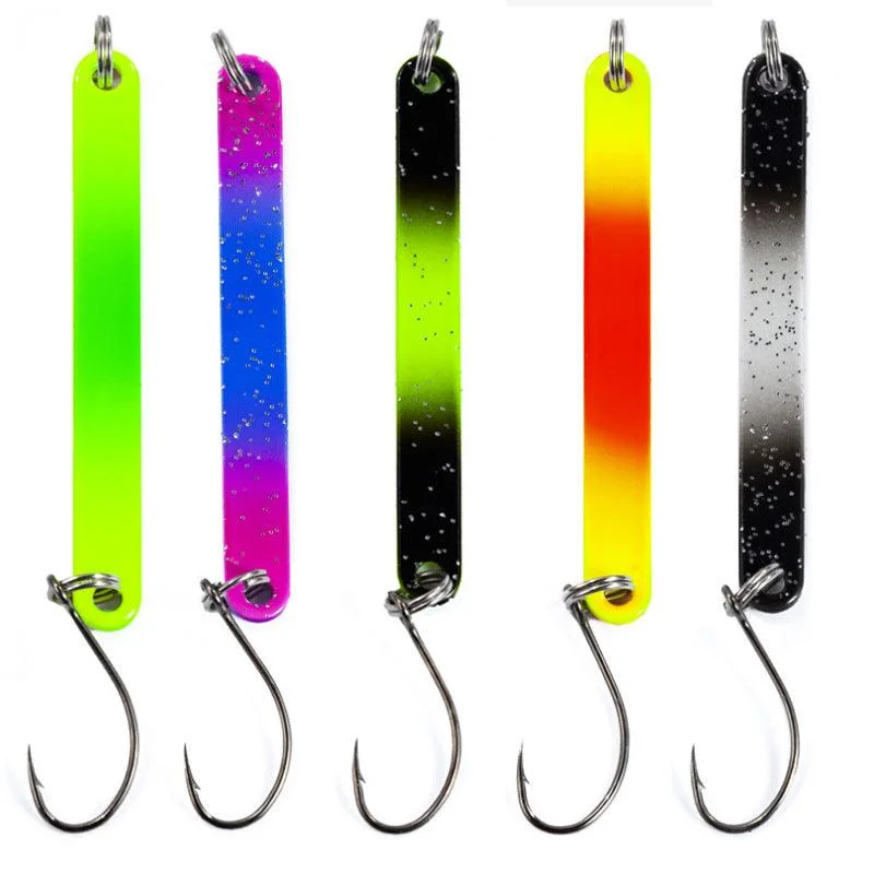 how to choose a fishing rod Dr.Fish 2pcs Colorful Long Strip Spoon Lures 2.5g 5cm