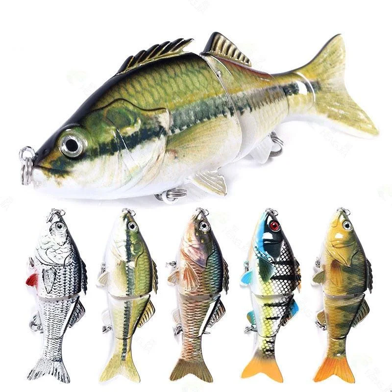 inflatable life jackets for fishing Dr.Fish 3 Jointed Fishing Lures Sinking Swimbait 10cm