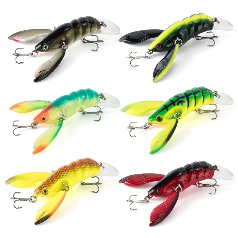 quick-change fishing snaps Dr.Fish Crawfish Crankbait Fishing Lure 2.5"