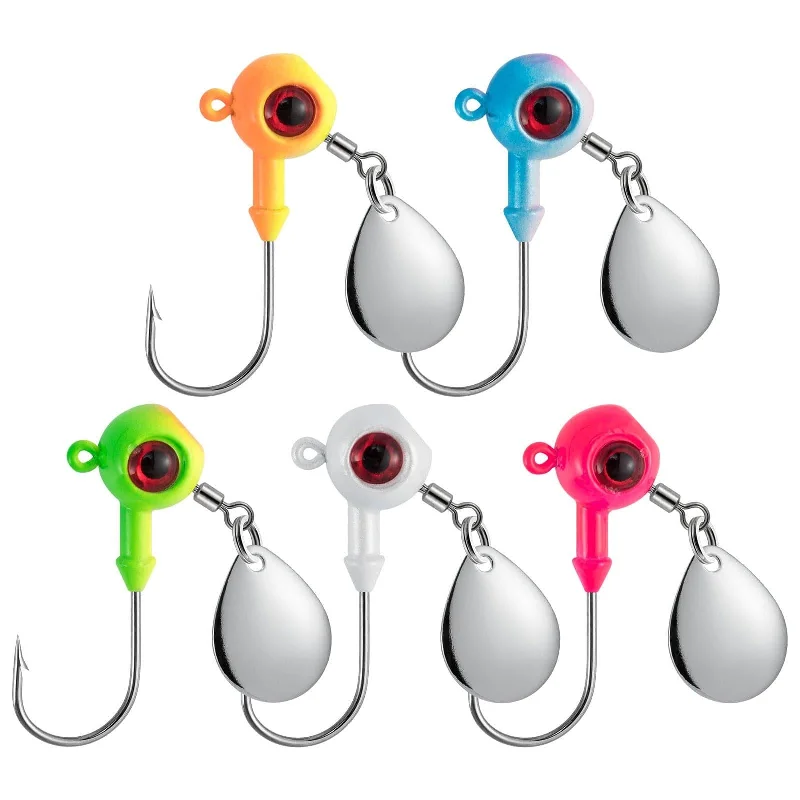 heavy-duty trolling reels for marlin Dr.Fish 10pcs Underspin Jig Heads 1/8oz-1/4oz