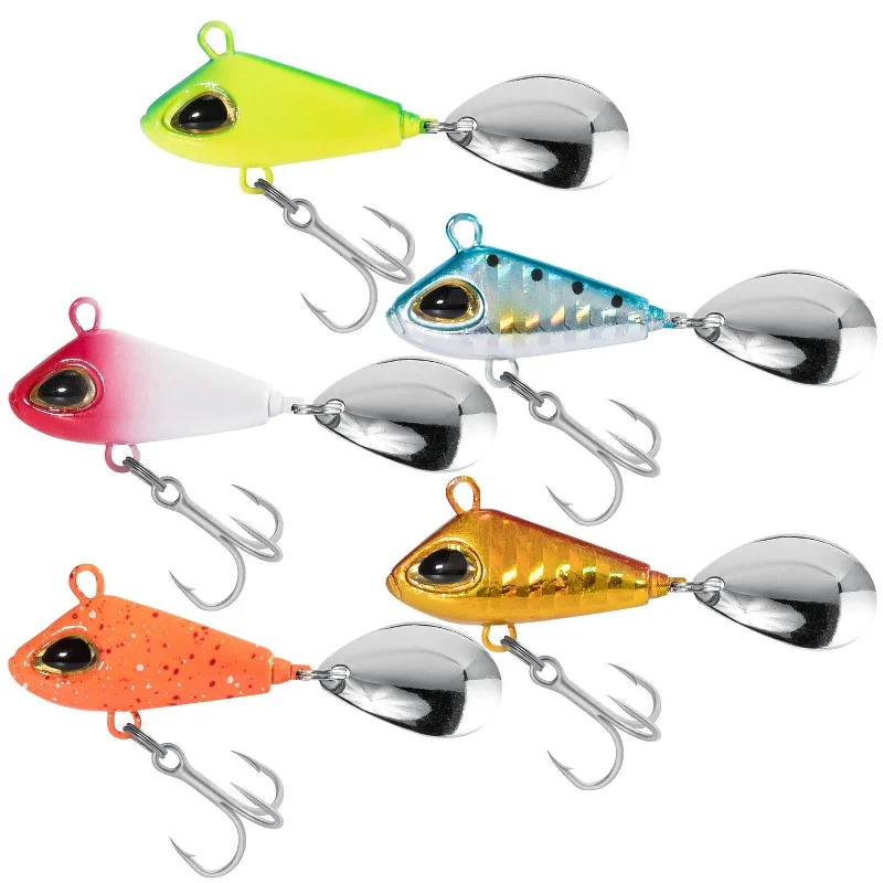 swimbait hooks with screw lock Dr.Fish 5pcs Jig Spinner Fishing Bait 6-22g