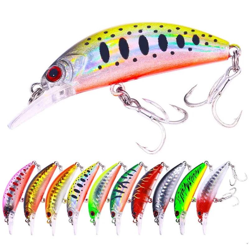 inline spinners for trout fishing Dr.Fish Minnow Bass Fishing Lures 6.2cm 5.5g