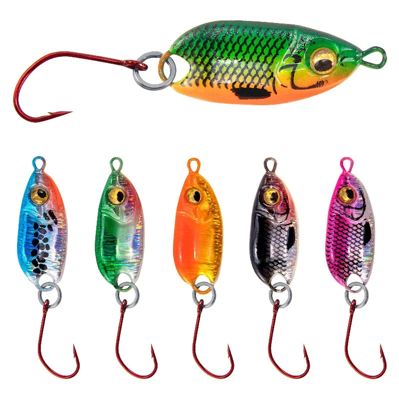 hook remover tools for fishing Dr.Fish 6pcs Micro Fishing Spoon Lure Kit 1" 3/16oz