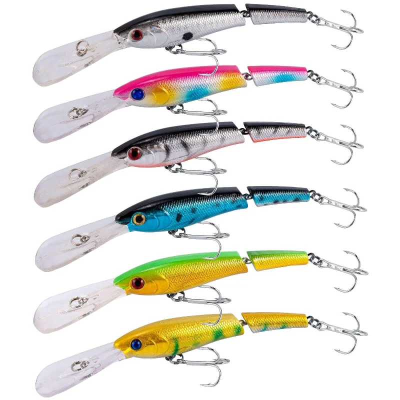 floating jerkbaits for smallmouth bass Dr.Fish 6pcs Jointed Jerkbait Minnow Lures 5.3" 1/2oz floating jerkbaits for smallmouth bass Dr.Fish 6pcs Jointed Jerkbait Minnow Lures 5.3" 1/2oz
