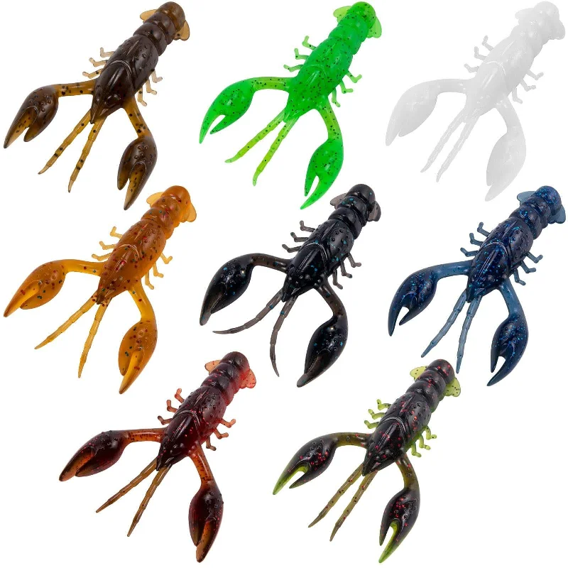 inflatable fishing kayaks budget Dr.Fish 8pcs  Plastic Crawfish Soft Lure 2.5''