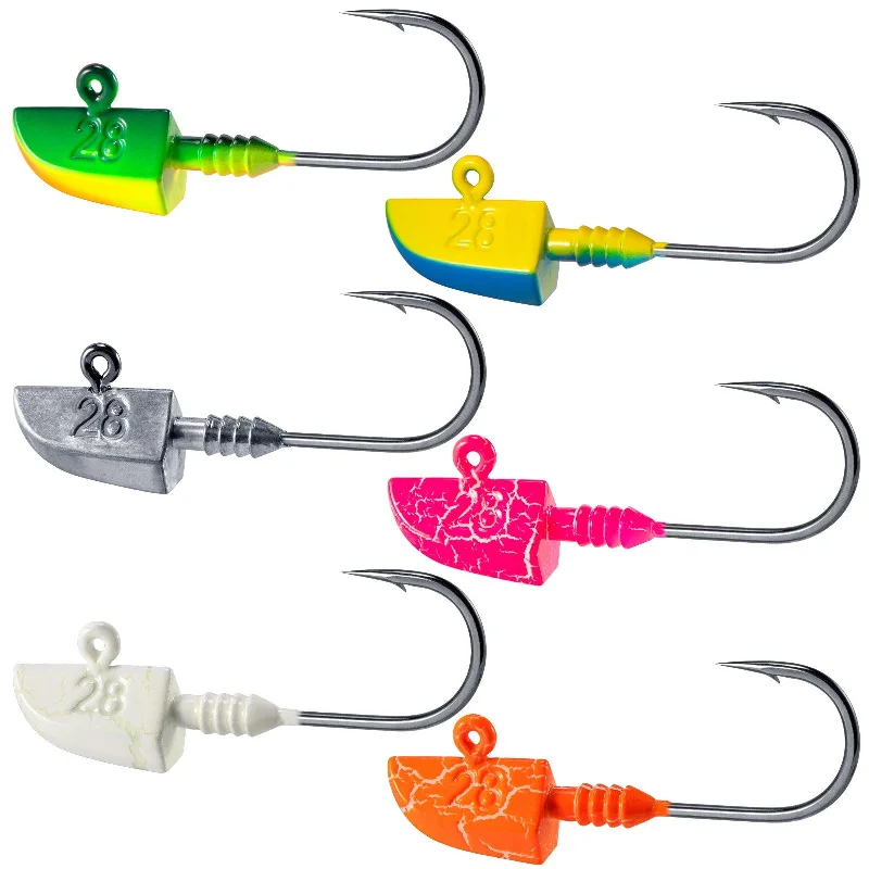 barbless fishing hooks for sale Dr.Fish 5pcs Bullet Jig Heads 2.75'' 28g
