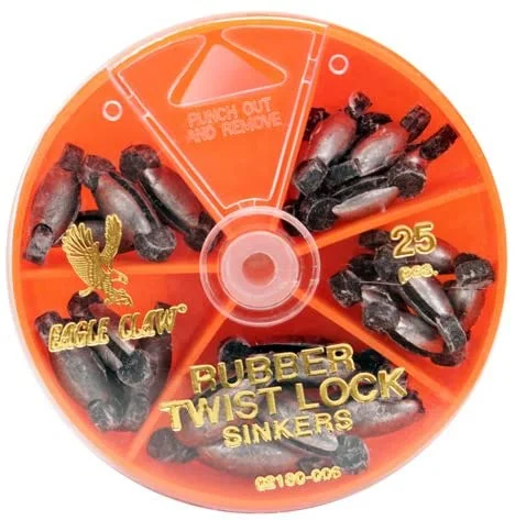 UV-coated fishing lures Eagle Claw Rubber Core Assorted Sinkers