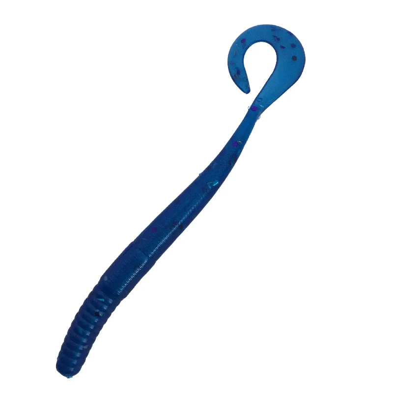 best pier fishing rod and reel combos Electric Blue 10 pack- Curlytail Worm 4.5"
