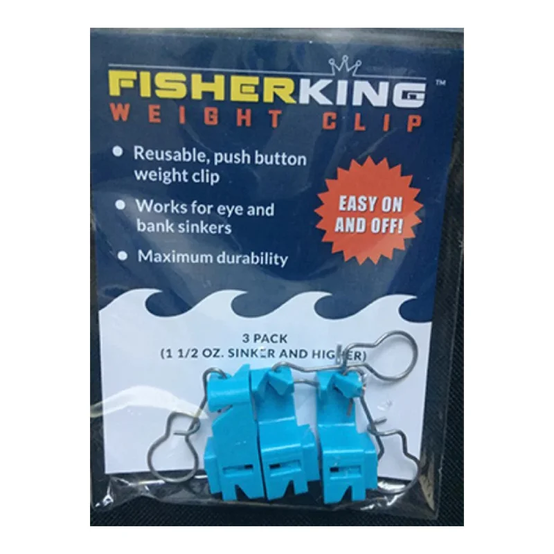 saltwater-resistant inline spinners Fisher King Weight Clip