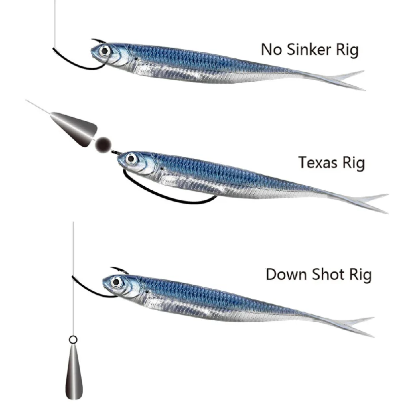 telescopic baitcasting rods Fishing Lures - Fishing Bait Lures 100mm Soft Plastic Lure Multicolor